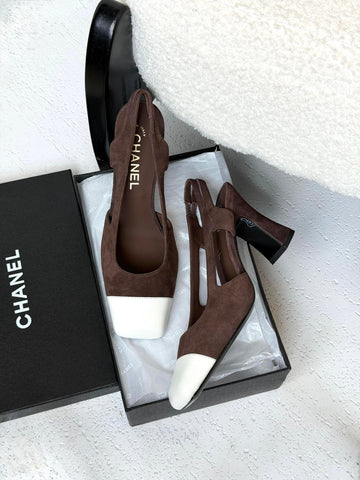 Chanel Suede Slingbacks