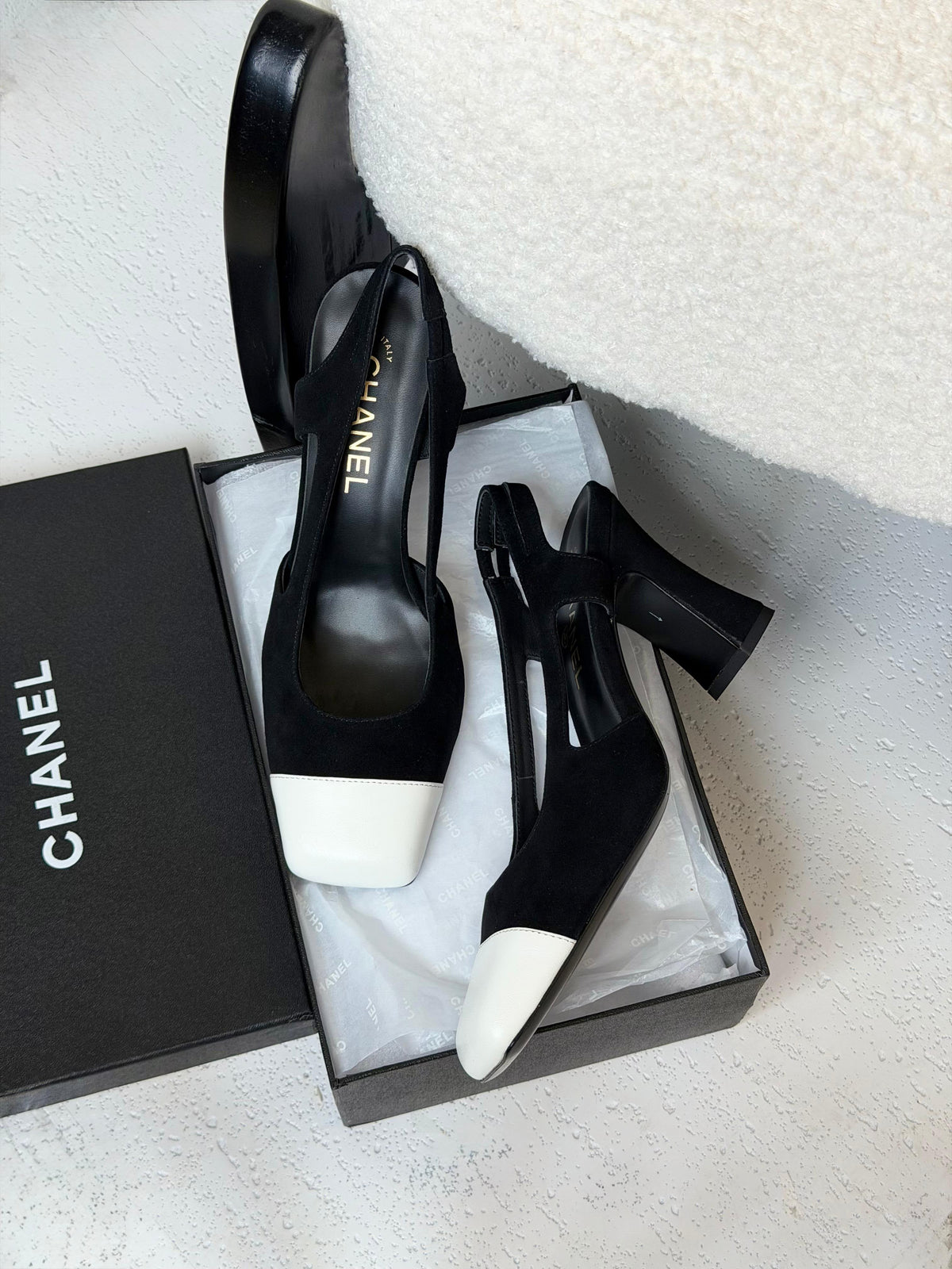 Chanel Suede Slingbacks