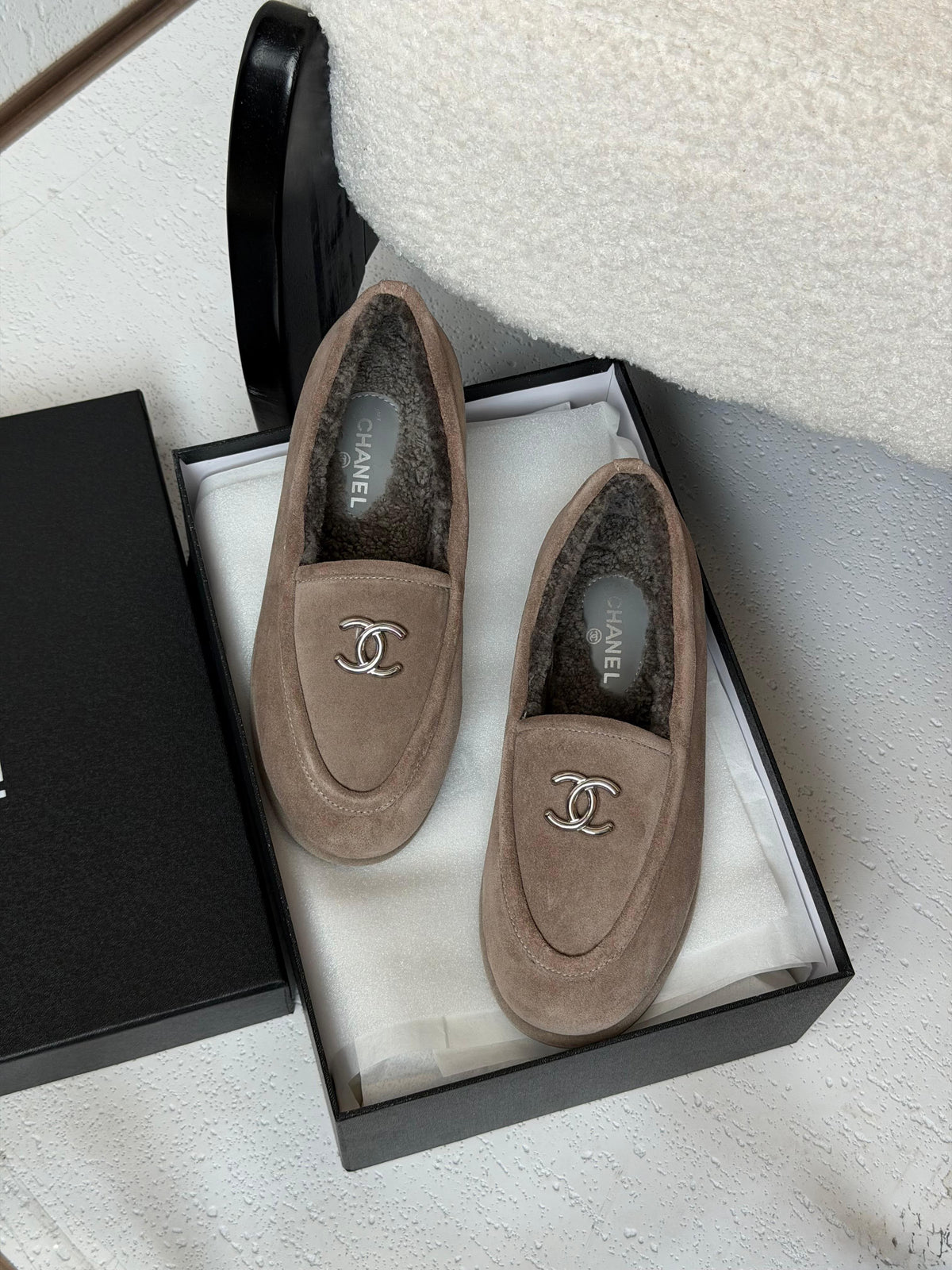 Chanel CC Suede Loafer
