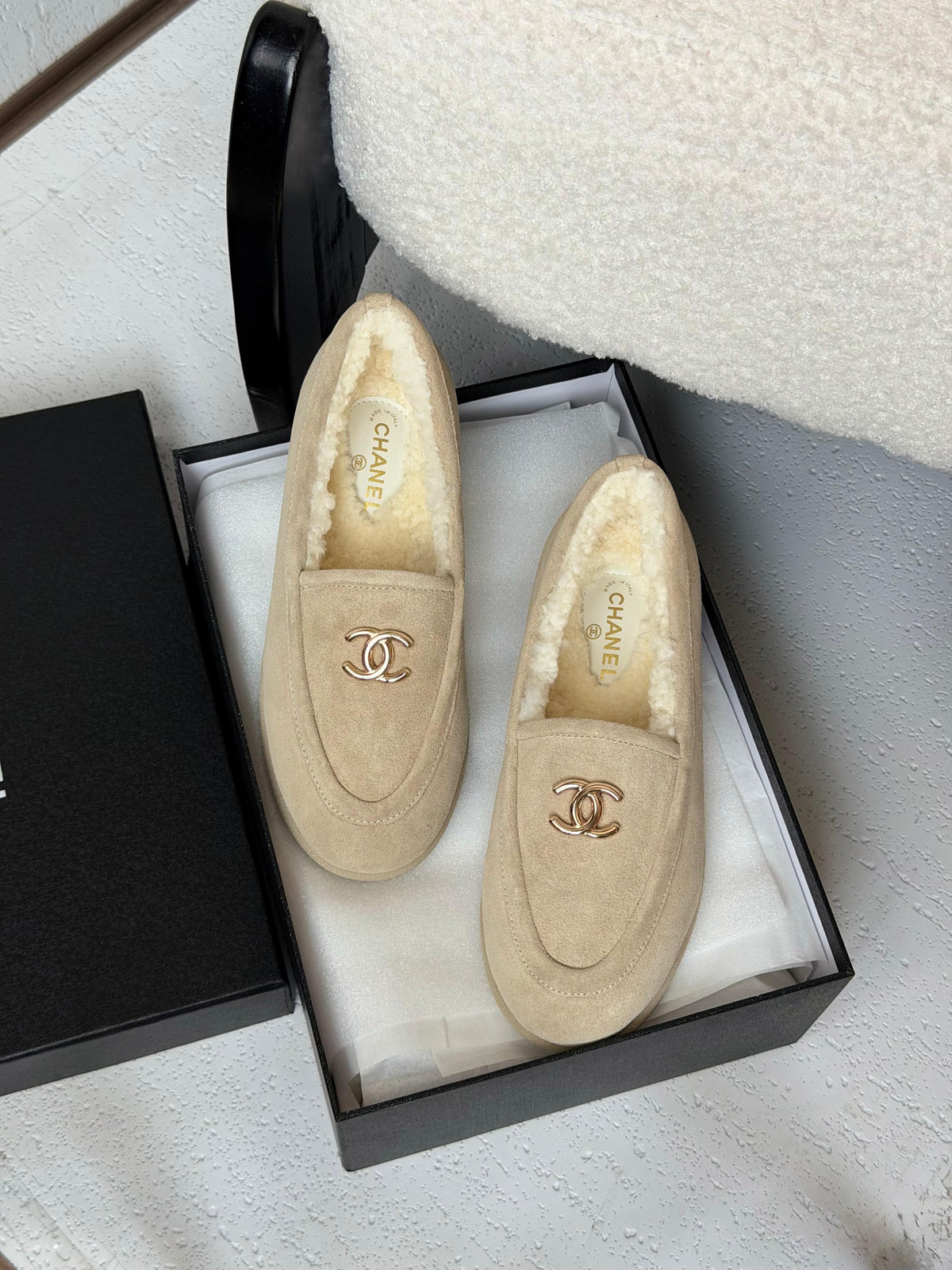 Chanel CC Suede Loafer
