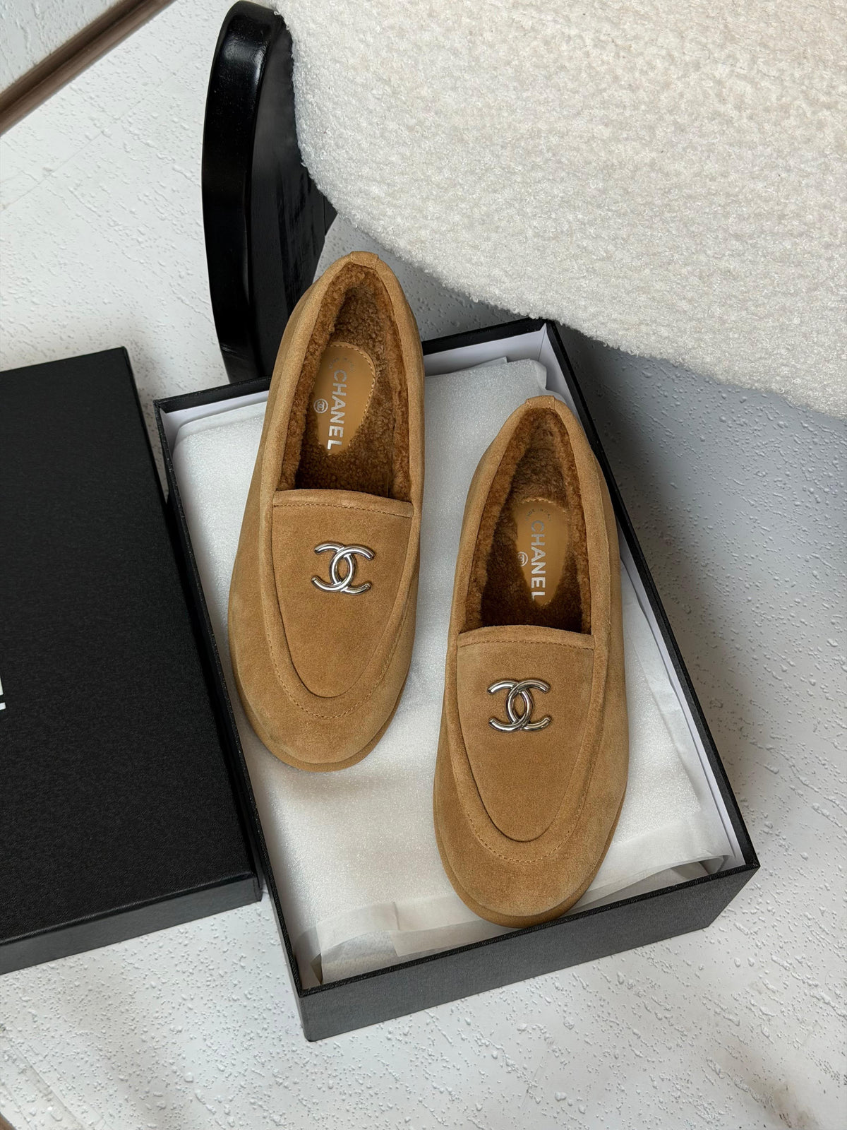 Chanel CC Suede Loafer