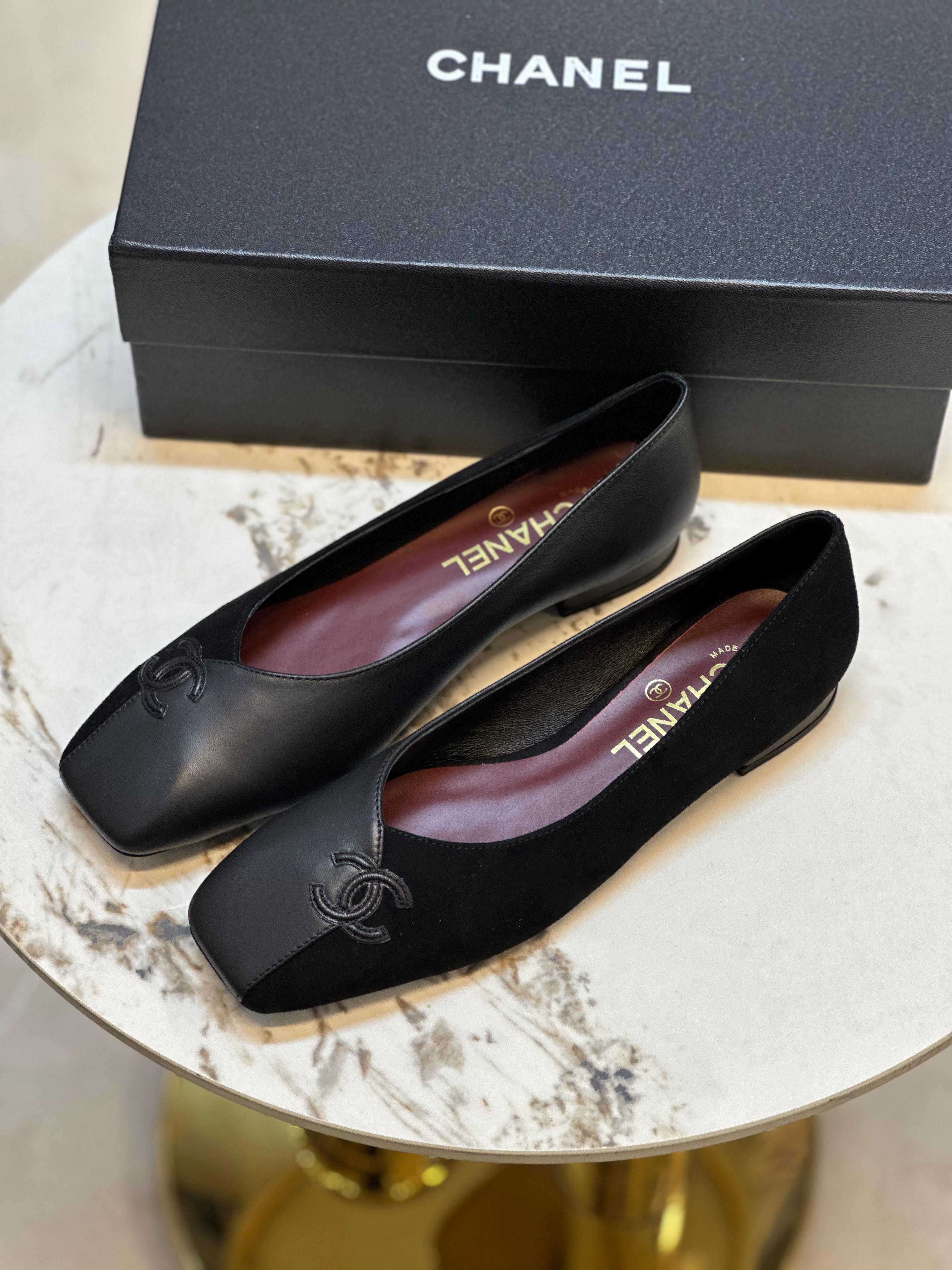 Chanel Square Toe Ballet Flats