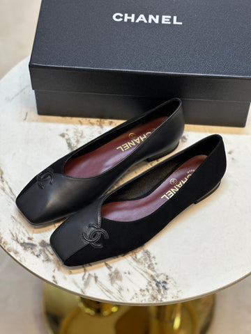 Chanel Square Toe Ballet Flats