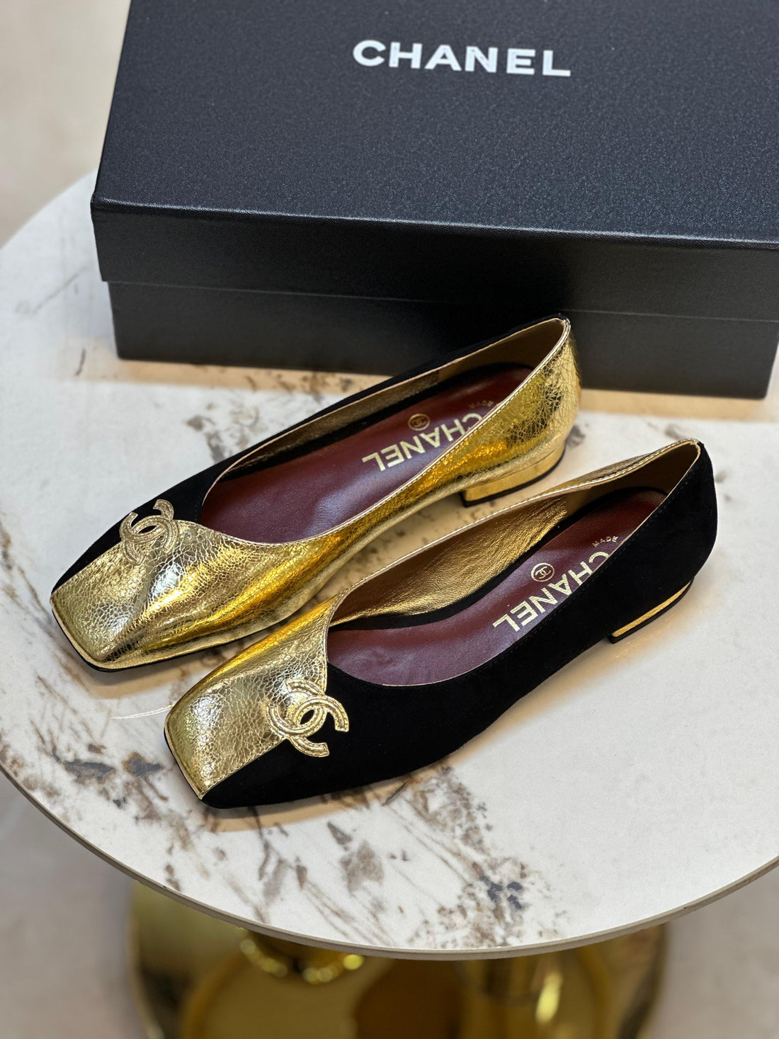 Chanel Square Toe Ballet Flats