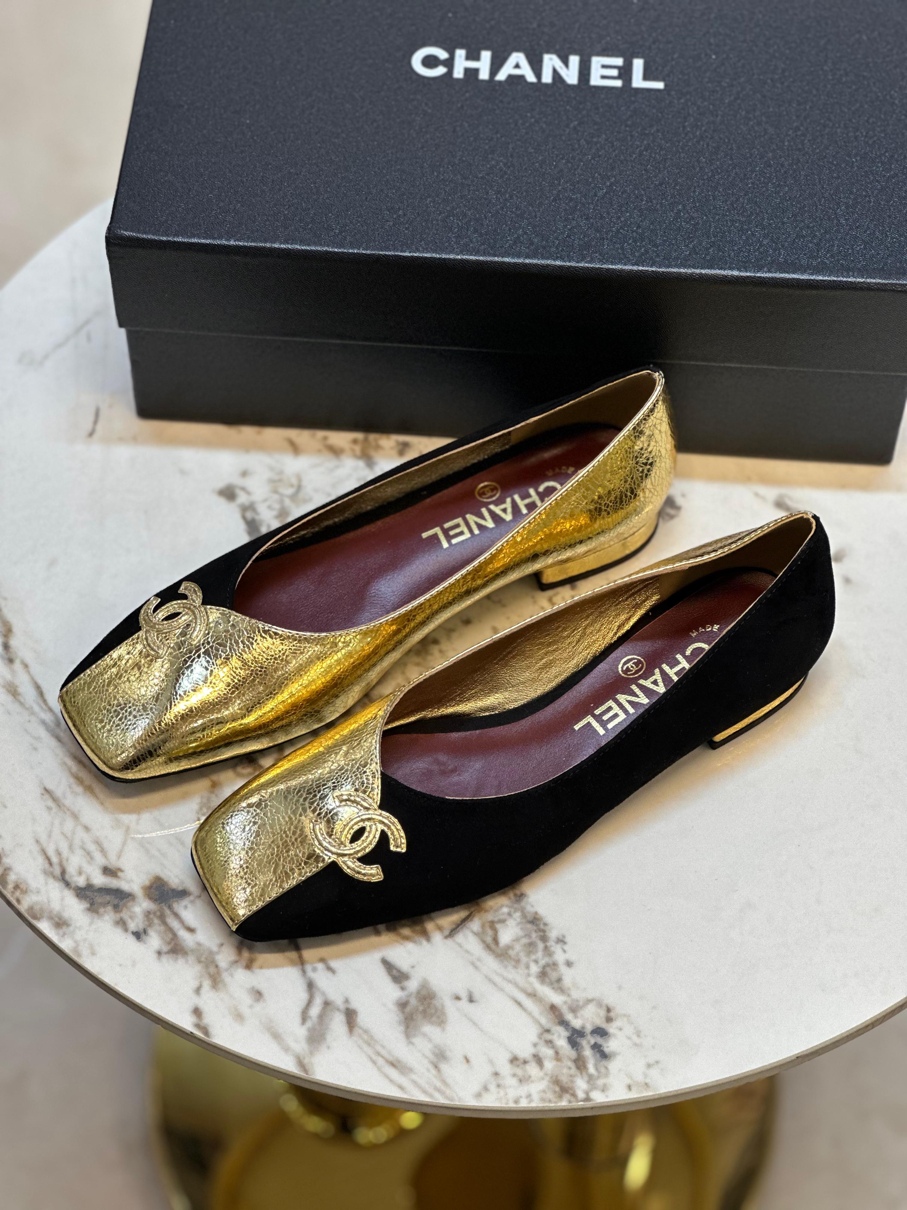 Chanel Square Toe Ballet Flats