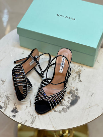 Aquazzura Hold Me Crystal Sandal 85