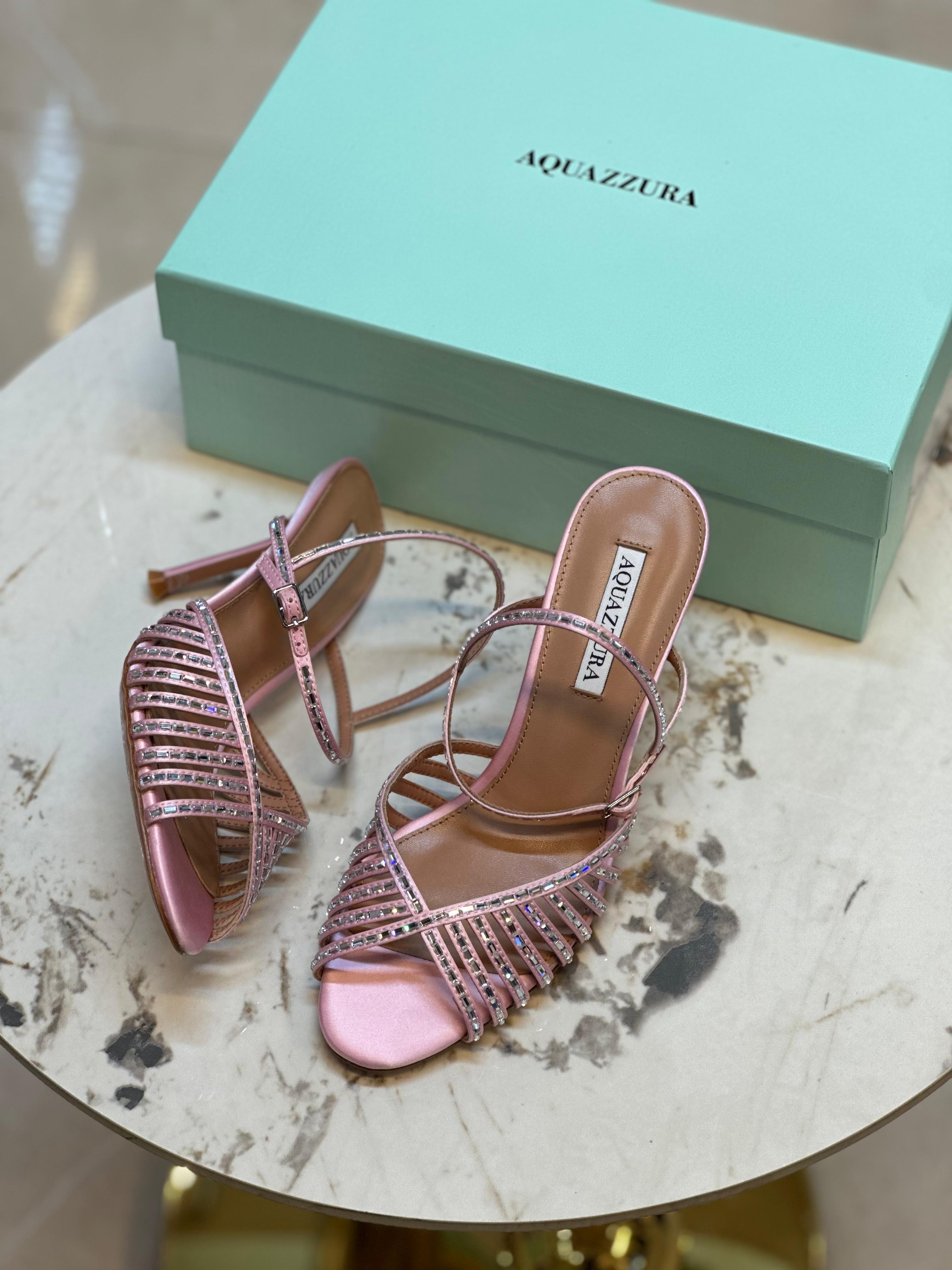 Aquazzura Hold Me Crystal Sandal 85