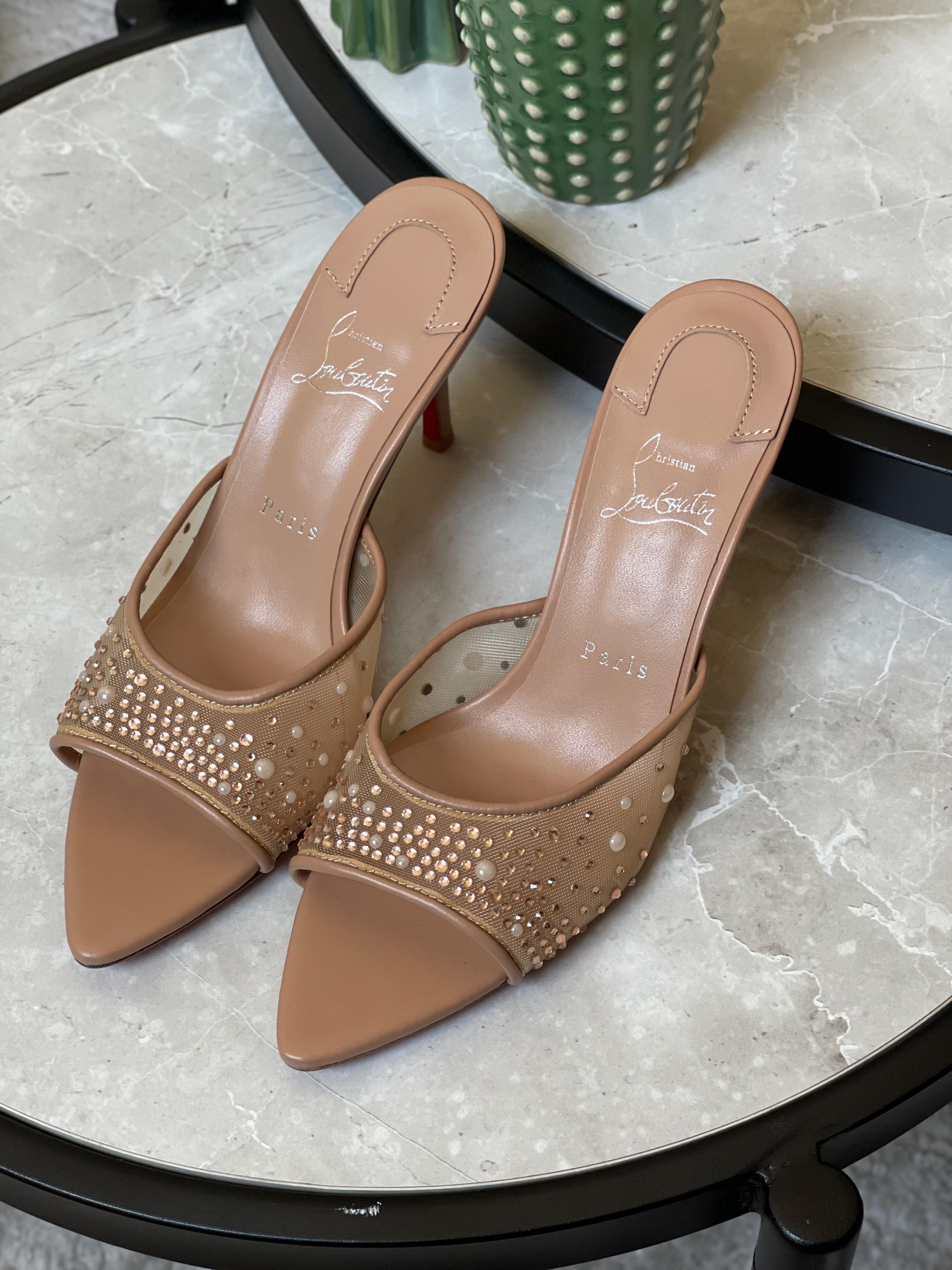 Louboutin Miss Z Mule Degrastrass Perla