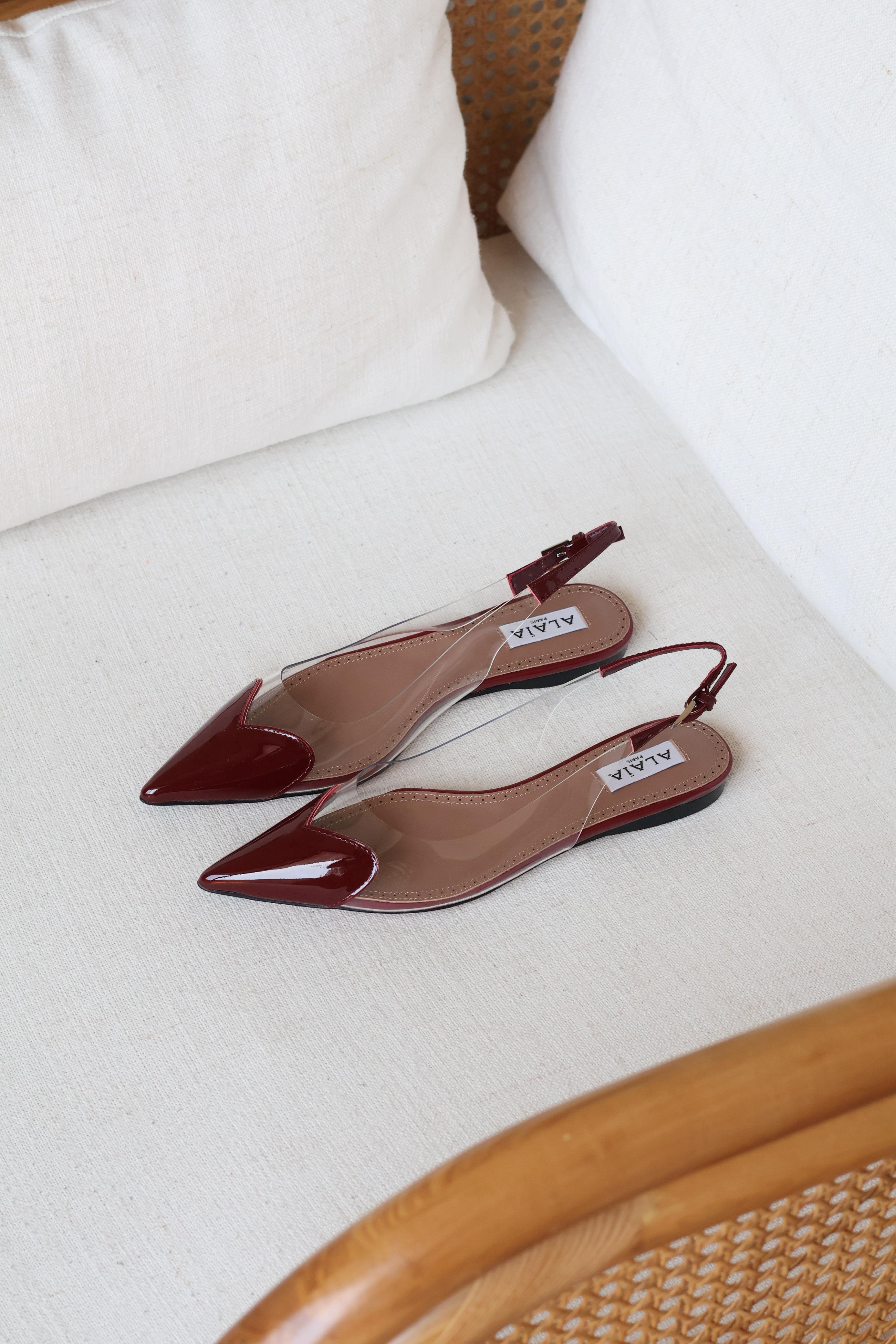 Alaia Le Coeur Flat Slingbacks