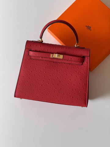 Hermes Kelly Ostrich 25cm