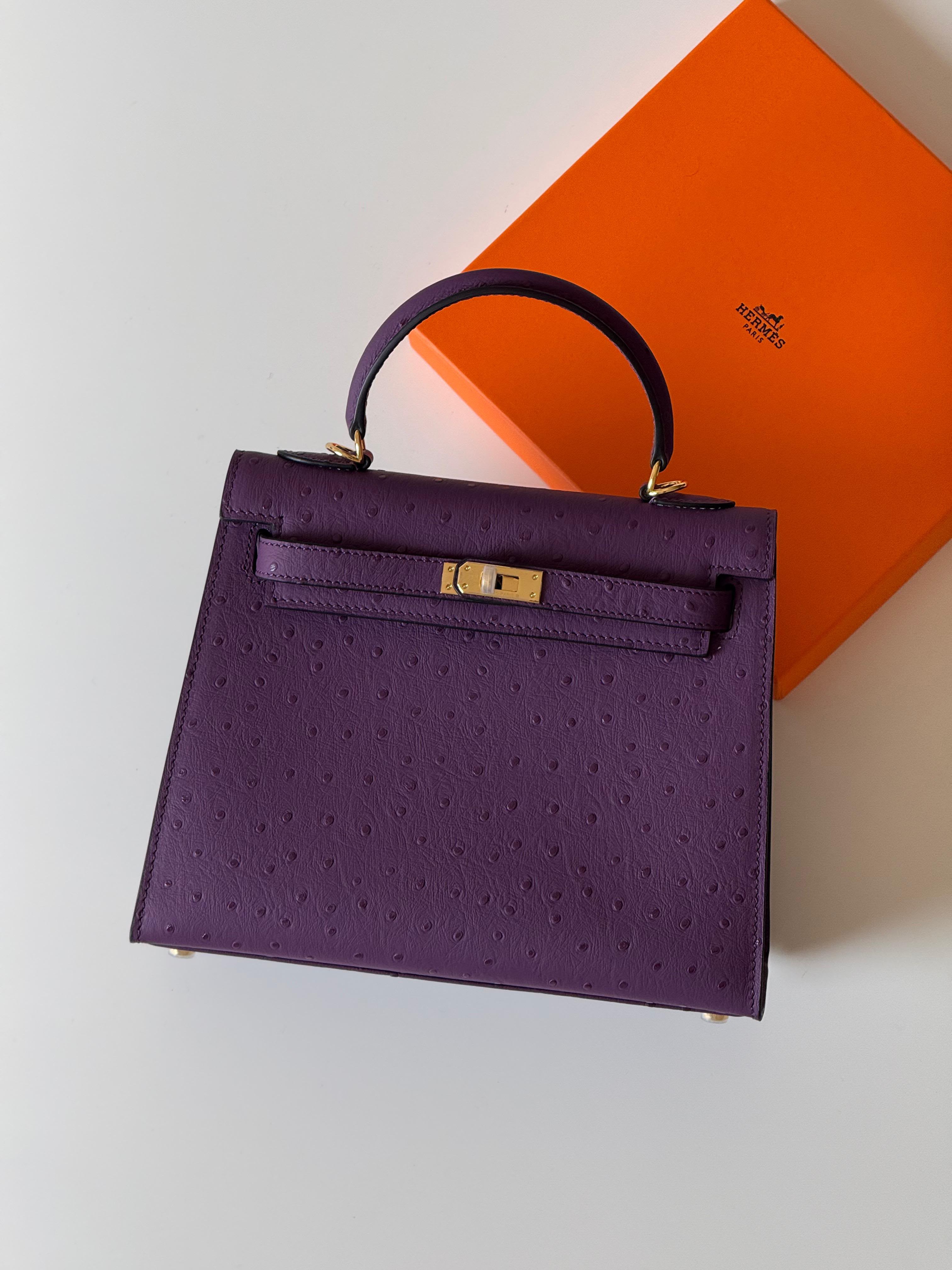 Hermes Kelly Ostrich 25cm