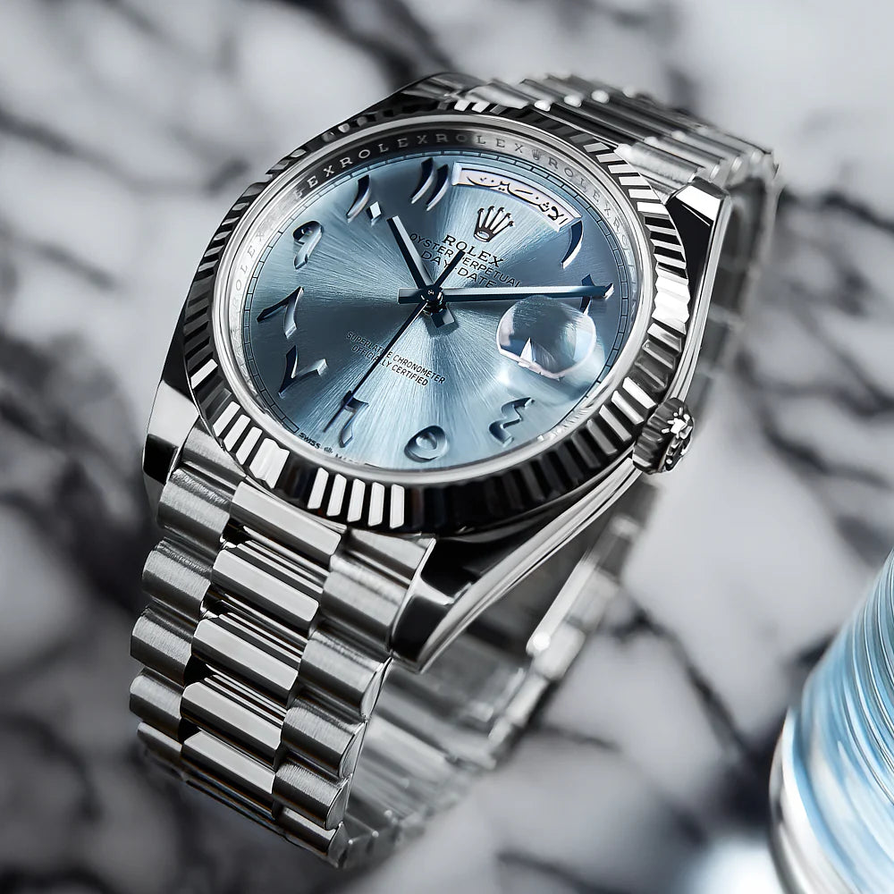 Rolex Day Date 40 Platinum Arabic Dial
