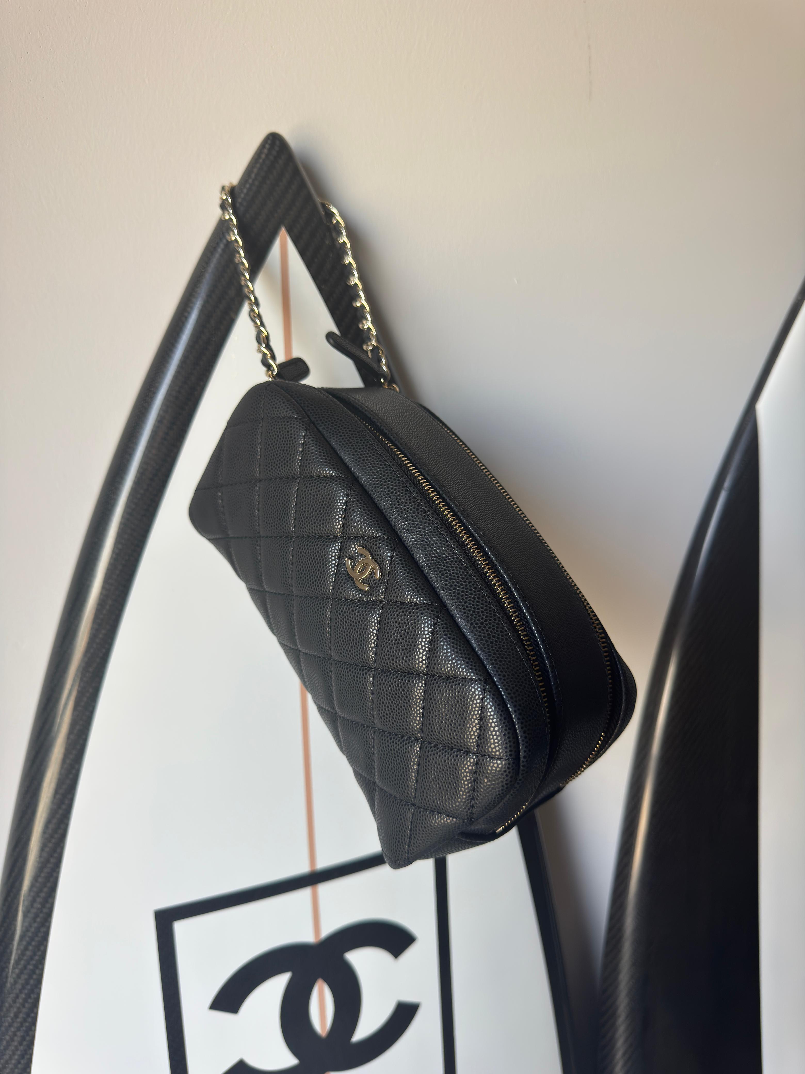 Chanel Double Zip Cosmetic Case 18cm
