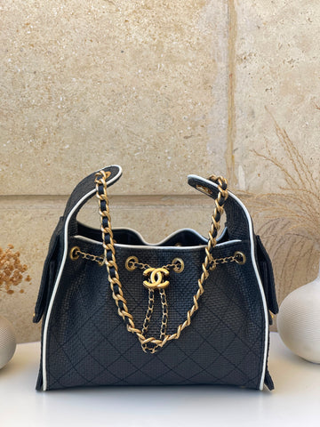 Chanel 25 Braided Raffia Calfskin 25cm