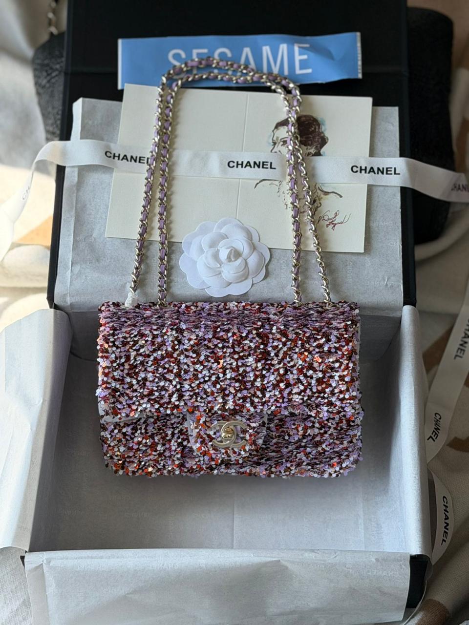 Chanel Classic Flap Bag fully embellished 20cm
