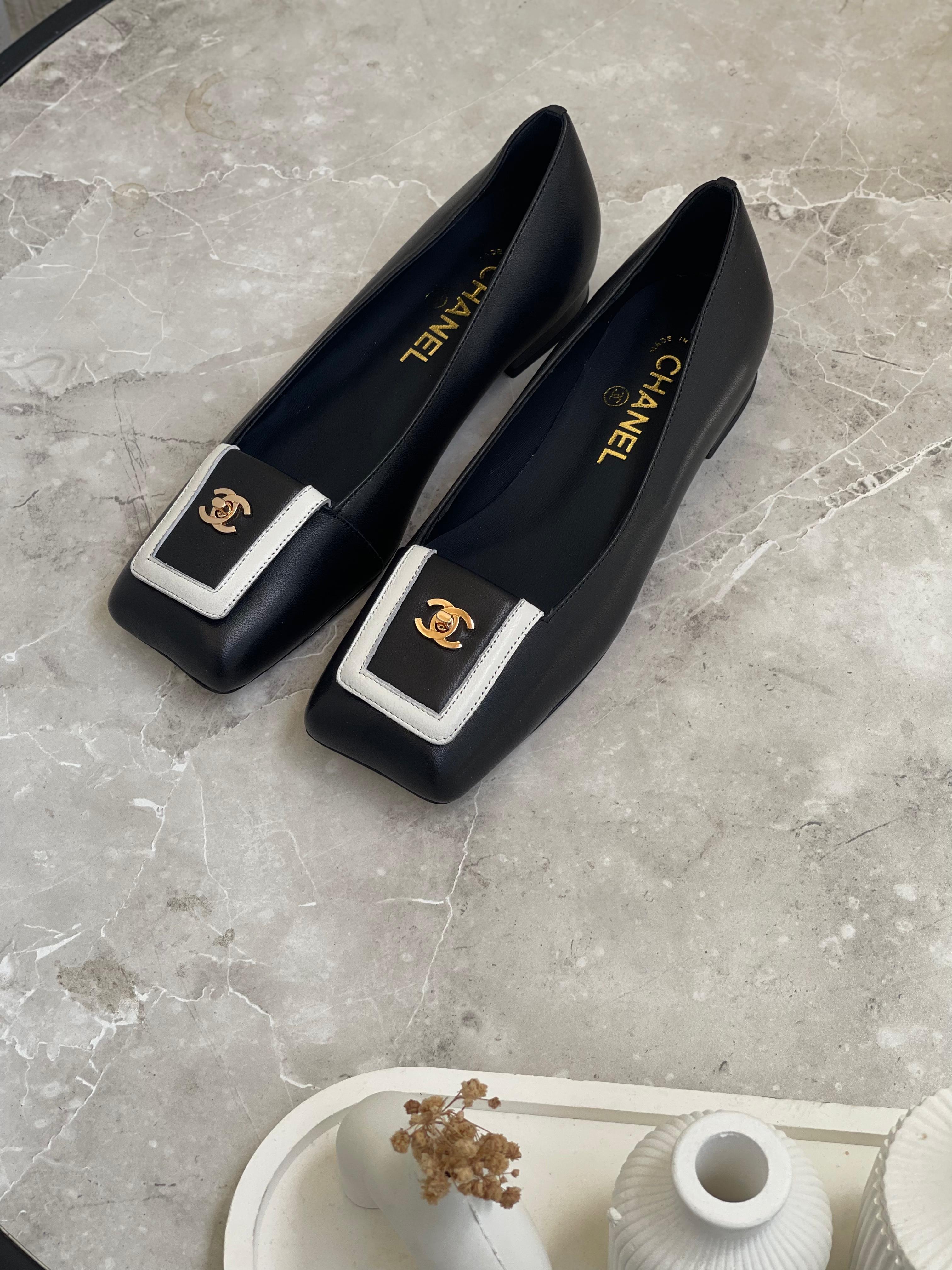 Chanel Square Toe Ballet Flats
