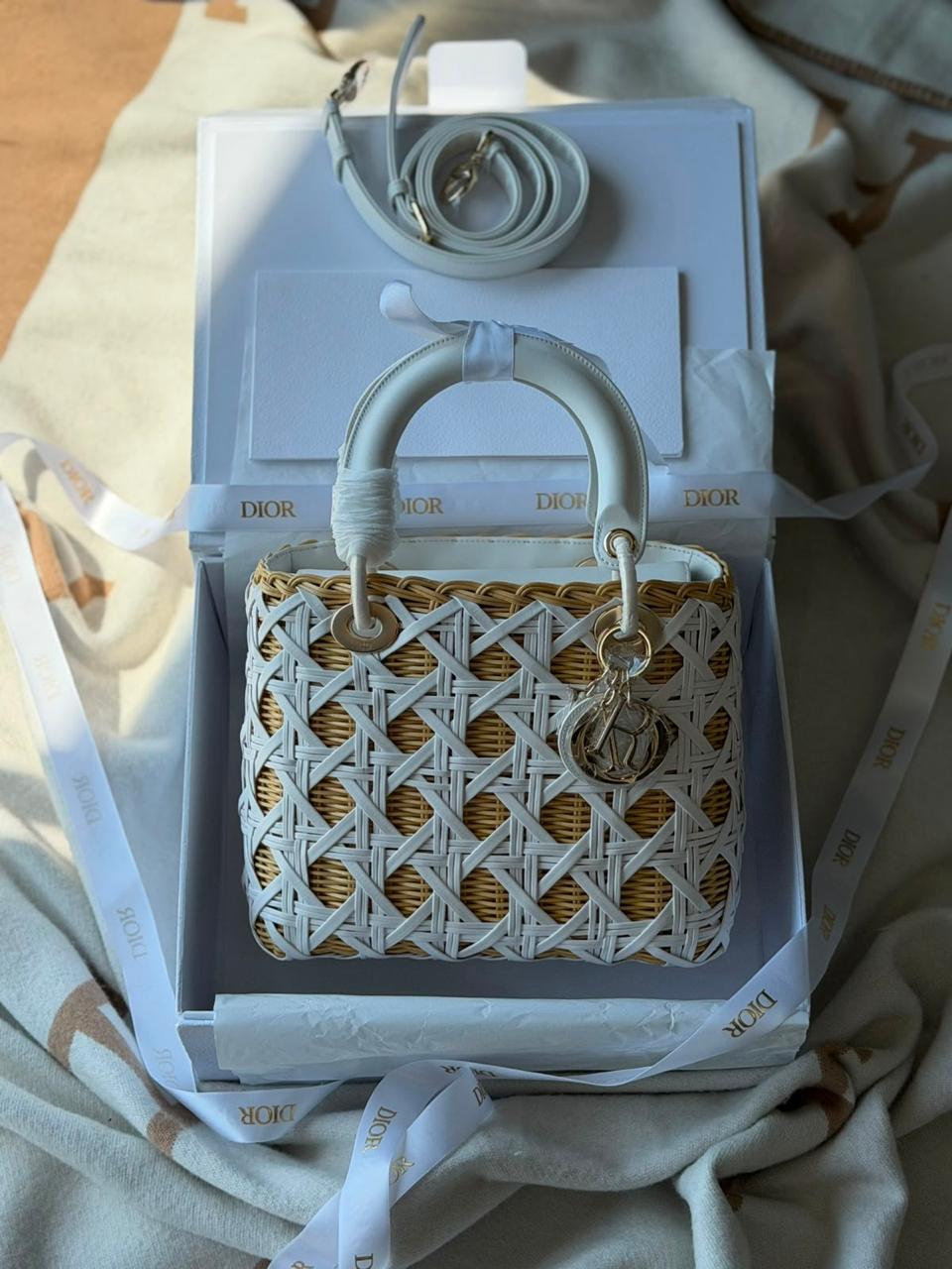 Dior Mini Lady Wicker Cannage 20cm