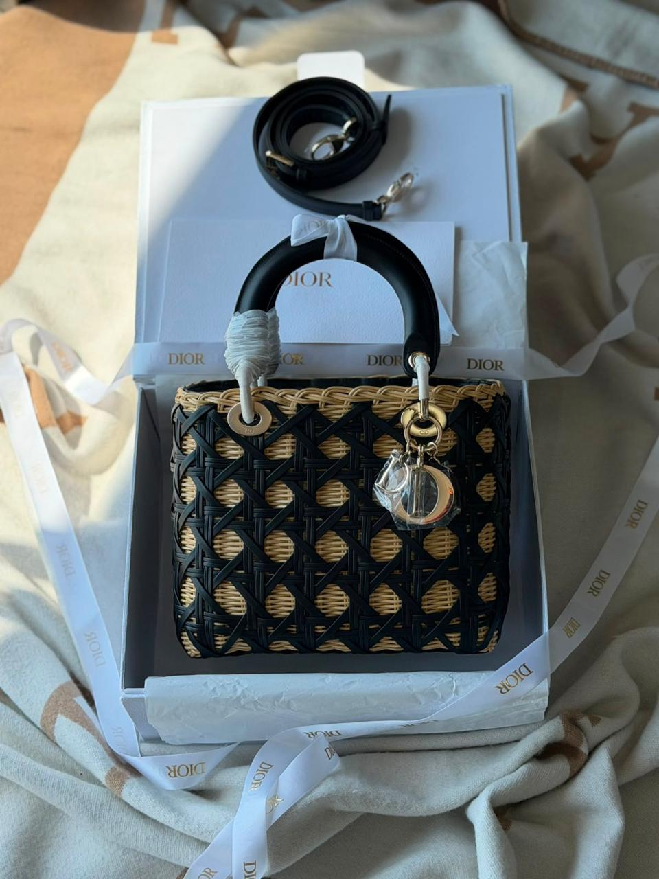 Dior Mini Lady Wicker Cannage 20cm
