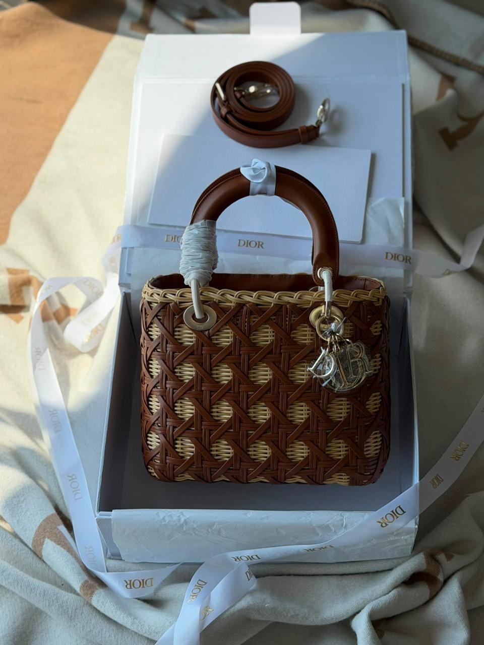 Dior Mini Lady Wicker Cannage 20cm