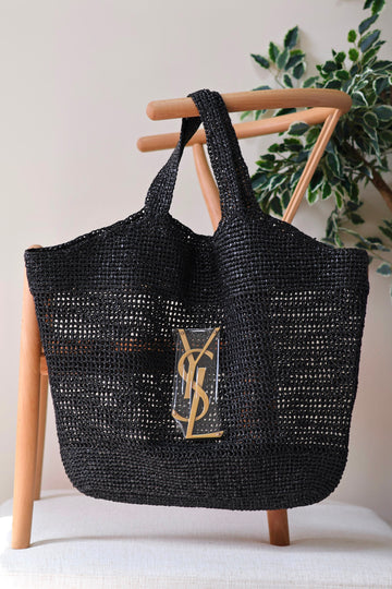 YSL Icare Tote Bag in Raffia