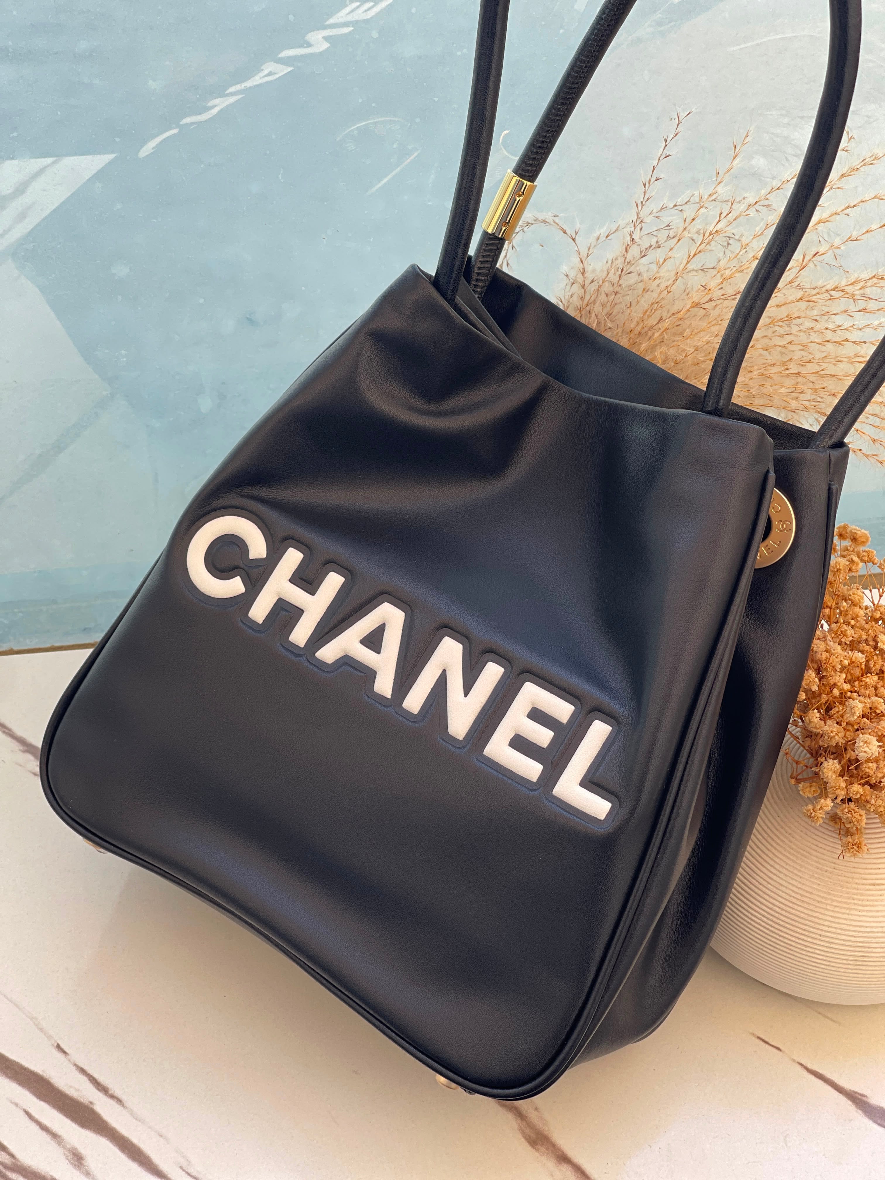 Chanel Camellia Leather Tote Bag