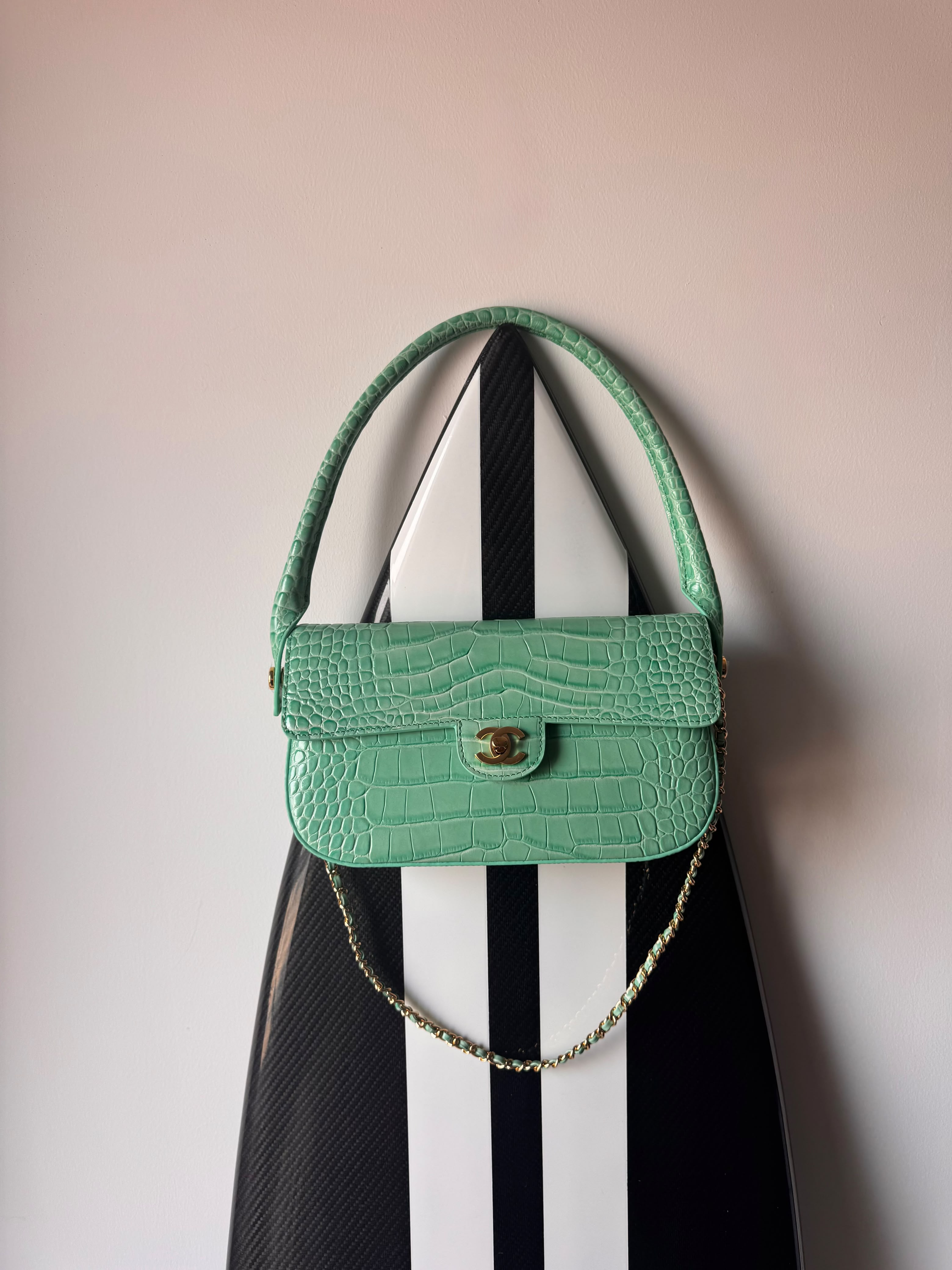 Chanel Crocodile Embossed 25cm