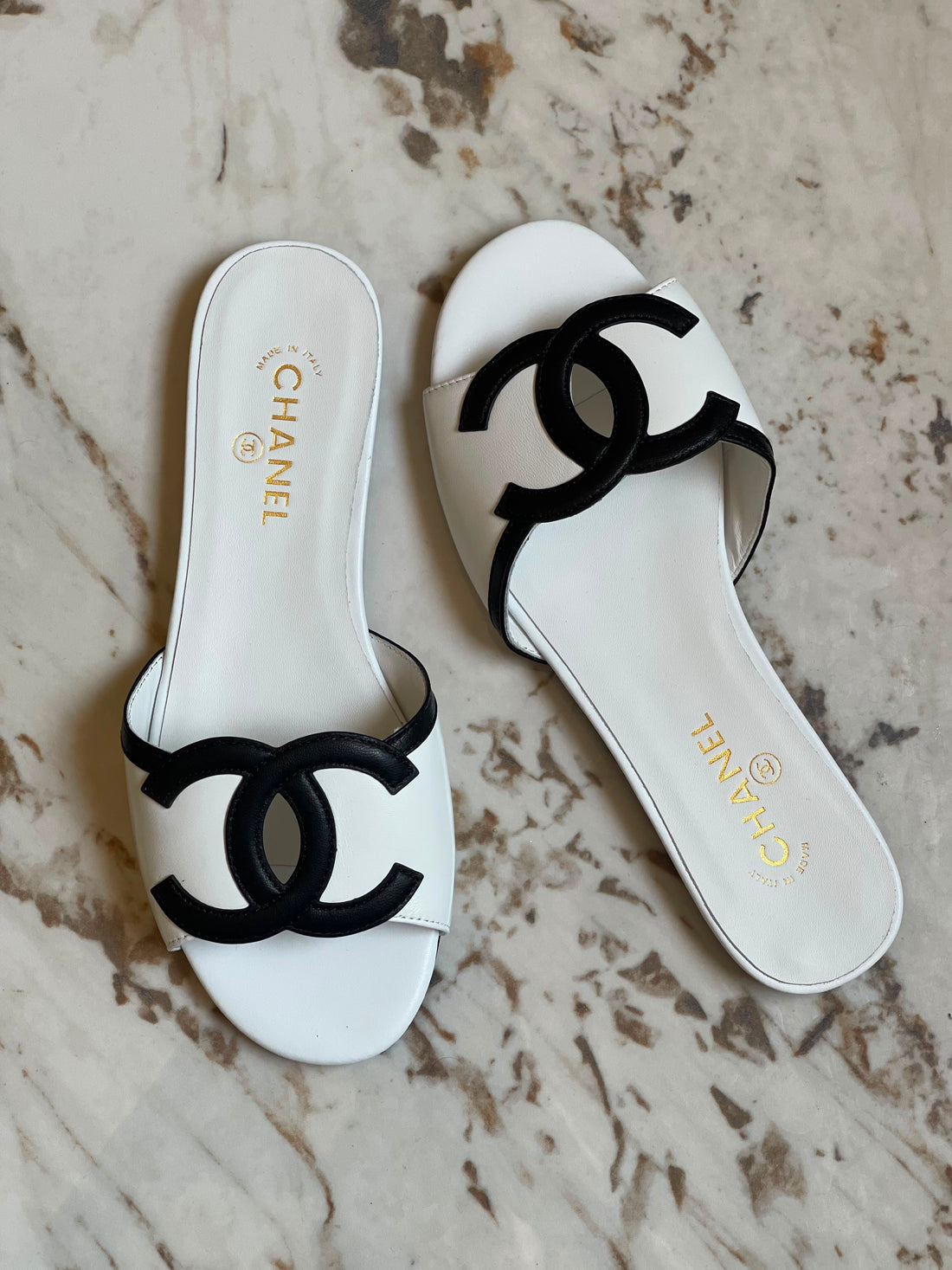 Chanel CC Couout Sandal Mules