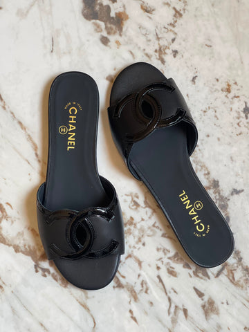 Chanel CC Couout Sandal Mules