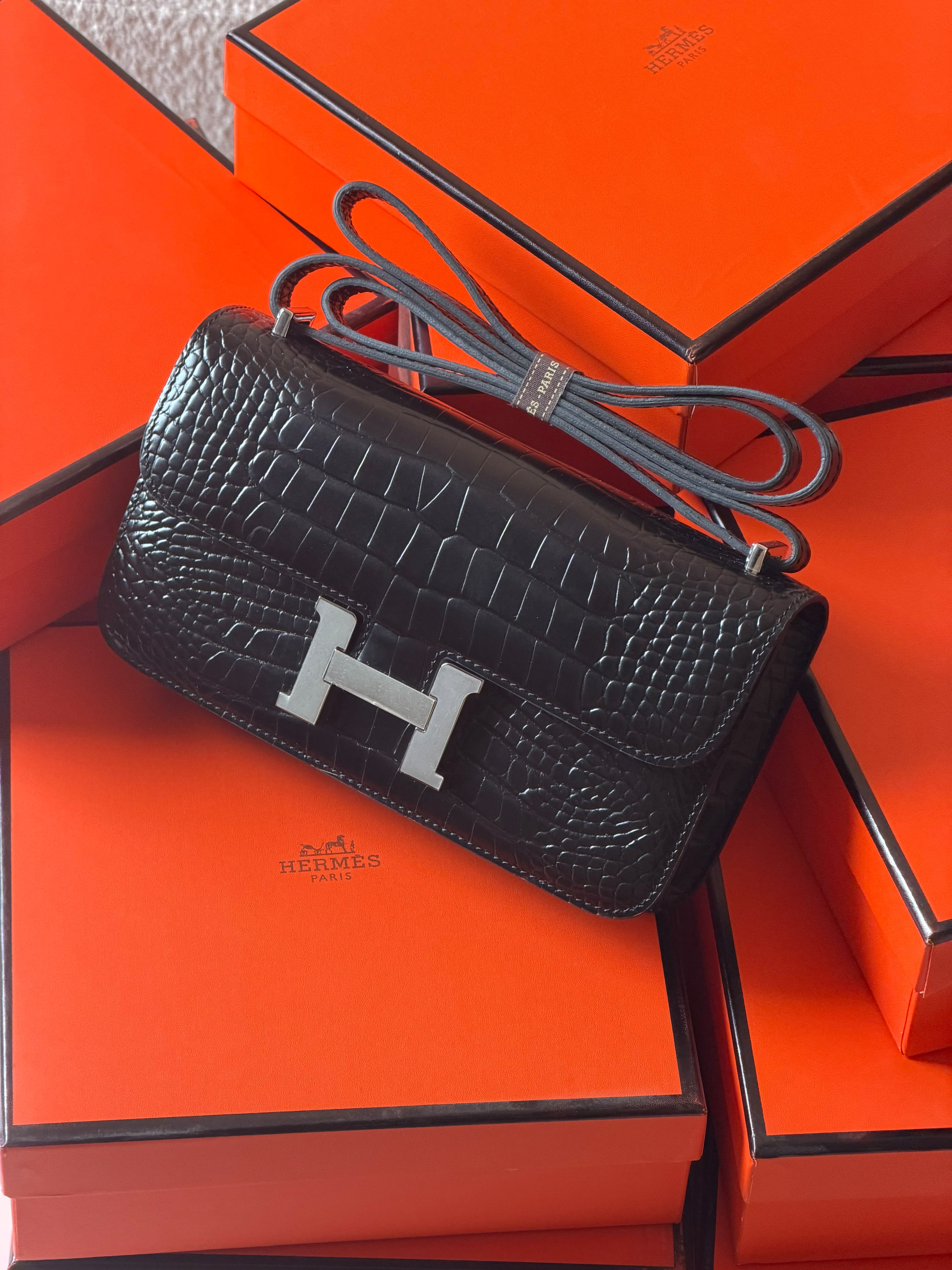 Hermes Constance Crocodile 23cm